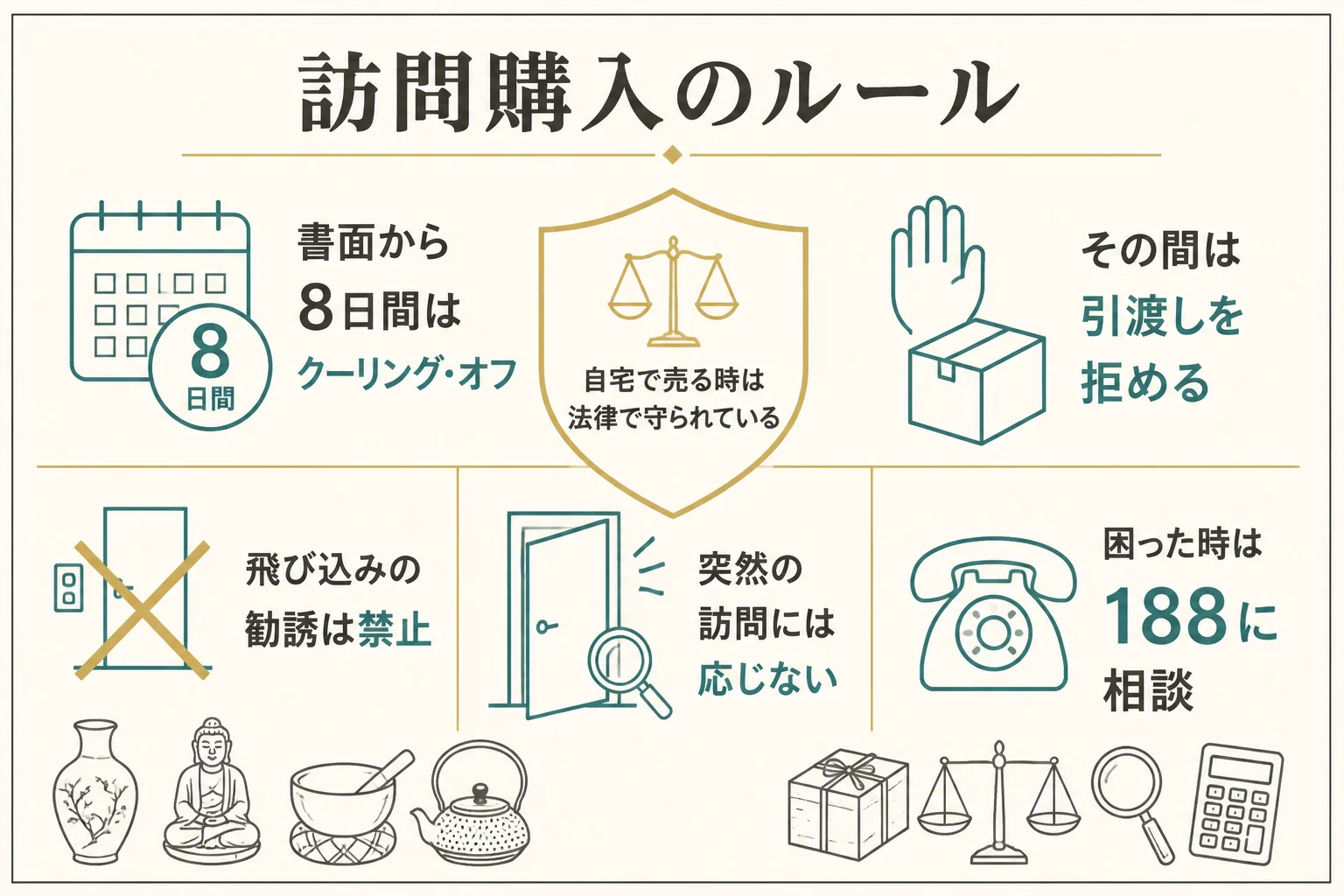出張買取で使える訪問購入のルールを示した図解